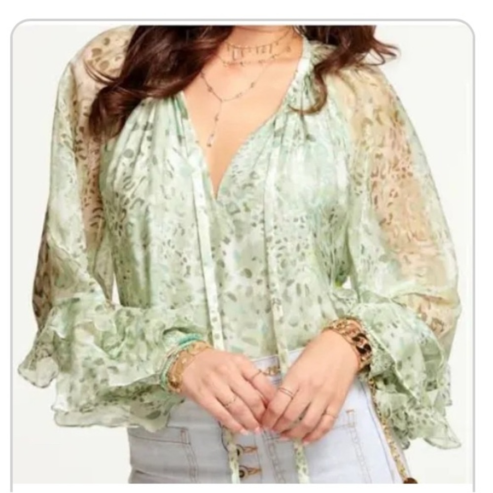 NWT Ramy Broom silk blend top